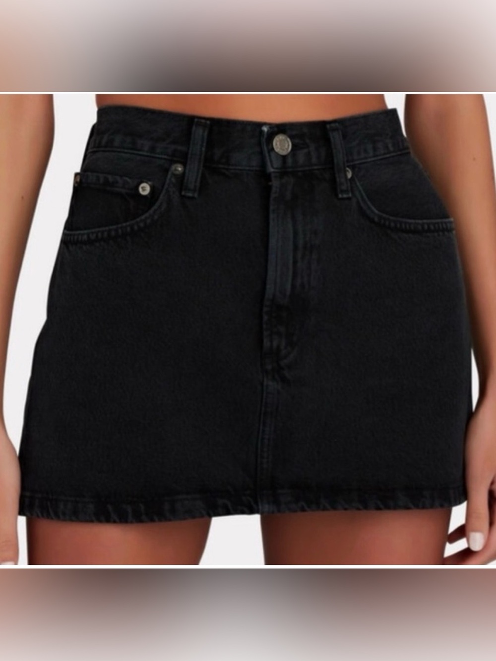 Agolde Liv Denim Mini Skirt
